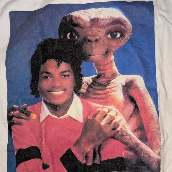 Vintage Michael Jackson & E.T. T Shirt Adult Unisex L - Picture 3 of 5